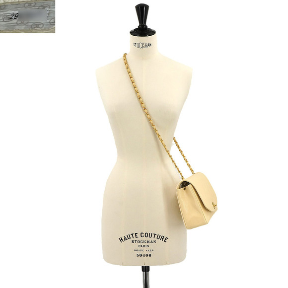 CHANEL Diana 25 Matelasse Chain Shoulder Bag Caviar Skin Beige A01165 - Picture 10 of 10